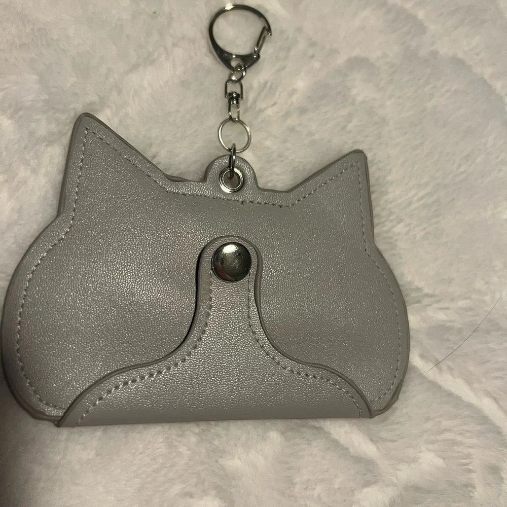 Gray Cat-Shaped Coin Purse